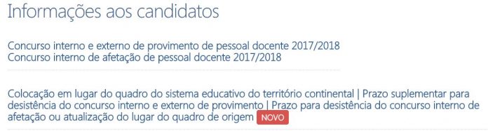 novo concurso interno nacional