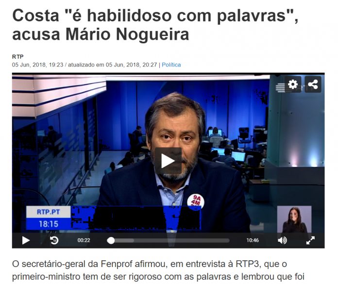 Mario Nogueira RTP