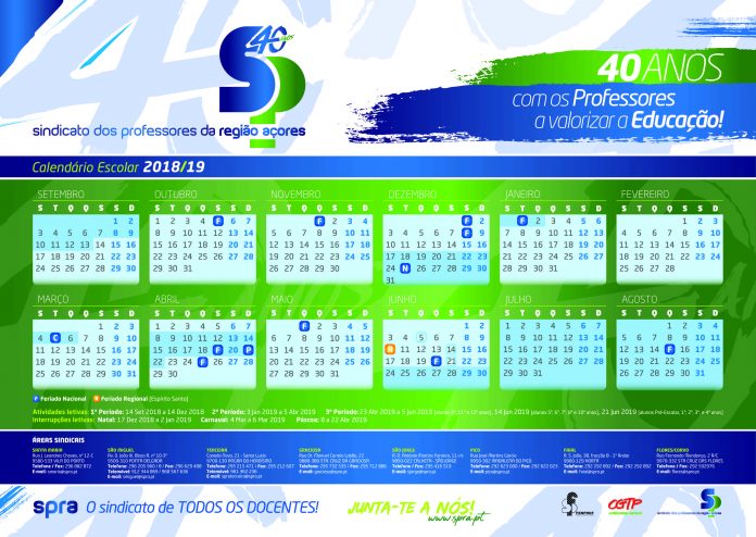 calendario SPRA 2018 2019