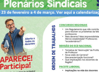 Plenários Sindicais – fevereiro e março 2026